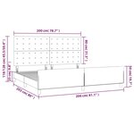 vidaXL Cadre de lit avec tête de lit Bleu 200 x 200 cm Tissu