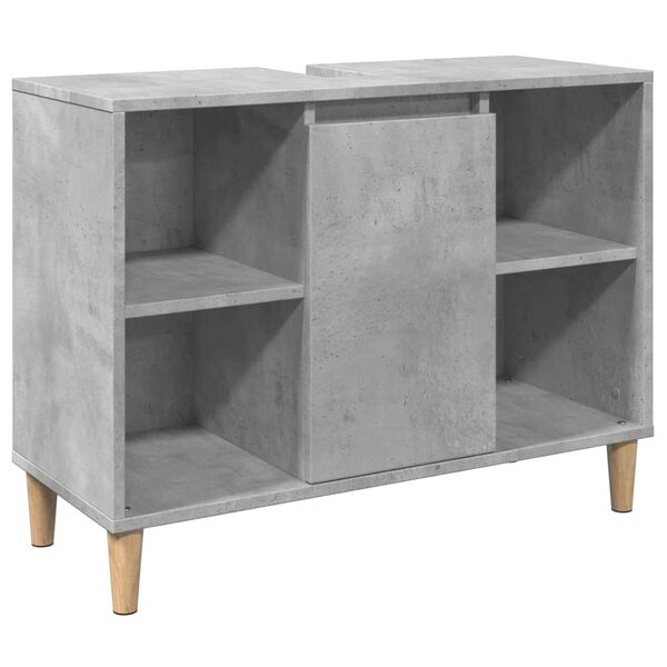 vidaXL Armoire salle de bain gris béton 80x33x60cm bois d'ingénierie