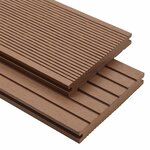 vidaXL Planche de terrasse 60 Pièces Marron Clair WPC