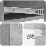 vidaXL Table d'appoint murale 87 5 x 34 5 x 17 cm Bois d'ingénierie