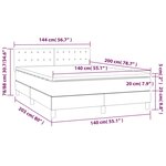vidaXL Sommier à lattes de lit et matelas et LED Gris clair 140x200 cm