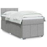vidaXL Sommier à lattes de lit avec matelas gris clair 80x200 cm tissu
