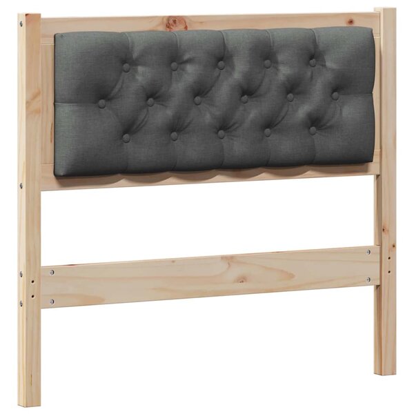 vidaXL Tête de lit Autre marron et gris foncé 90 cm Bois massif en pin