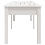 vidaXL Banc de jardin à 2 places blanc 203 5x44x45 cm bois massif pin