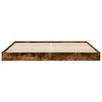 vidaXL Cadre de lit sans matelas chêne fumé 180x200 cm