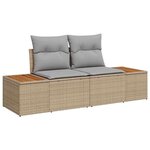 vidaXL Ensemble de salle à manger pour jardin 9 Pièces Beige  Gris