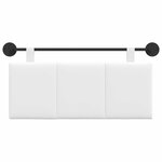 vidaXL Tête de lit suspendue Blanc Tissu
