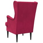 vidaXL Fauteuil Bordeaux Velours