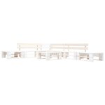 vidaXL Salon de jardin palette 6 Pièces Bois Blanc