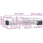 vidaXL Ensemble de canapés d'extérieur 9 pc Naturel et Beige