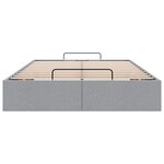vidaXL Cadre de lit ottoman sans matelas gris clair 120x200 cm tissu