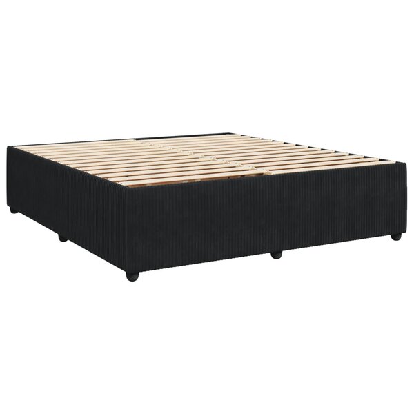 vidaXL Cadre de lit sans matelas noir 200x200 cm velours