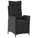vidaXL Ensemble à manger de jardin 9Pièces coussins noir résine tressée