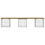 vidaXL Banc de jardin design gabion 203x44x42 cm bois de pin imprégné