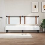 vidaXL Tête de lit suspendue Avec lumière LED Blanc PU antique