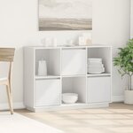 vidaXL Buffet Blanc 110 5x35x80 cm Bois massif de pin