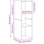 vidaXL Ensemble de meubles TV 3 Pièces chêne artisanal 37 x 37 x 142.5 cm