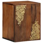 vidaXL Armoire murale de salle de bain marron miel 38 x 33 x 48 cm