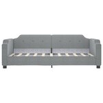 vidaXL Lit de jour avec lit gigogne gris clair 100x190 cm tissu