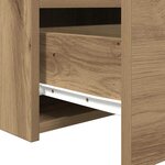 vidaXL Cabinet de chevet avec tiroir chêne artisanal 50 x 40 x 45 cm