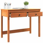 vidaXL Bureau avec tiroir Max Marron 100 x 50 x 78 cm Pin massif