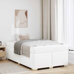 vidaXL Cadre de lit Blanc 120 x 190 cm Faux cuir