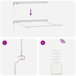 vidaXL Cadre de auvent Blanc 3 x 2 m Métal