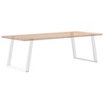 vidaXL Pieds de table à manger en U 2 pièces Blanc 90 x (72-73) cm Acier