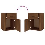 vidaXL Table de chevet Chêne marron 50x36x60 cm Bois d'ingénierie