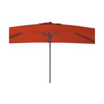 Parasol aluminium avec manivelle 3x2m tilt paprika
