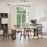 vidaXL Pieds de table console en T 2 pièces noir 25 x 28 x (72-73) cm acier