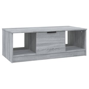 vidaXL Table basse sonoma gris 102x50x36 cm bois d'ingénierie
