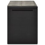 vidaXL Boîte de rangement de jardin Anthracite 114x47x60 cm