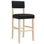 vidaXL Chaises de bar lot de 2 bois massif d'hévéa et similicuir