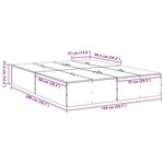 vidaXL Cadre de lit Chêne noir 150 x 200 cm Bois d'ingénierie