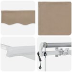 Auvent rétractable automatique vidaXL Beige 500x300 cm