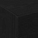vidaXL Meubles muraux 2 Pièces en chêne noir 69 5 x 34 x 90 cm en bois technique.