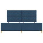 vidaXL Cadre de lit avec tête de lit Bleu 200 x 200 cm tissu