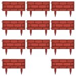 vidaXL Clôture de jardin avec design de briques 11 Pièces