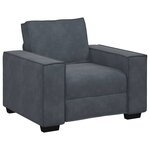 vidaXL Ensemble de canapés 3 Pièces avec coussins Gris foncé Velours