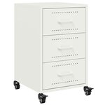 vidaXL Table de chevet blanc 36x39x59 cm acier