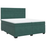 vidaXL Sommier à lattes de lit et matelas Vert foncé 200x200cm Velours