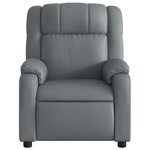 vidaXL Fauteuil de massage inclinable électrique gris similicuir