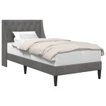 vidaXL Cadre de lit avec tête de lit Gris foncé 90 x 200 cm Velours