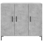 vidaXL Buffet gris béton 90x34x80 cm bois d'ingénierie