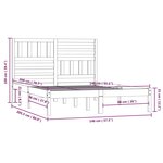 vidaXL Cadre de lit Blanc Bois de pin massif 140x200 cm
