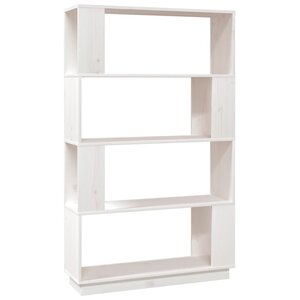 vidaXL Bibliothèque/Séparateur de pièce Blanc 80x25x132 cm Pin massif