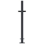 vidaXL Portail de jardin anthracite 105x80 cm acier design de bambou