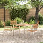 vidaXL Table de repas 90x90x74.5 cm en bois massif de teck