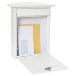 Boîte aux Lettres en Acier  Home E5711  Fond Étroit  Anti-pluie  Blanc